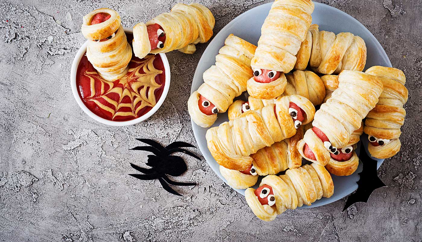 Halloween-Menü für eine Kinderparty: Gruselige Gaumenfreuden